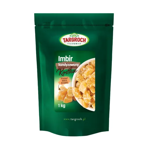 Imbir Kandyzowany Kostka 1 kg - Targroch