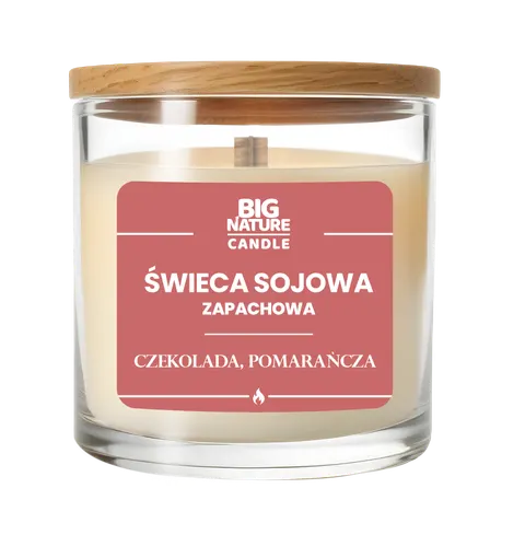 Świeca Sojowa Czekolada-Pomarańcza 155 g - Big Nature