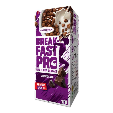 Breakfast Pro Kulki Zbożowe Żytnio-Grochowe z Czekoladą 150 g - Nordcrunch