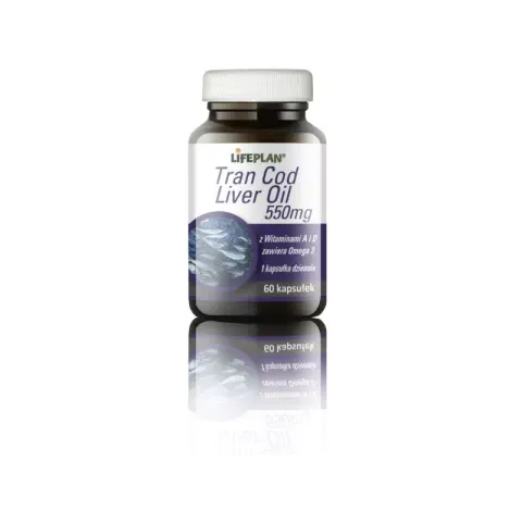 Tran Cod Liver Oil 60 kapsułek - Lifeplan