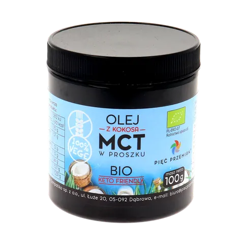 Olej MCT z Kokosa Proszek BIO 100 g - Pięć Przemian