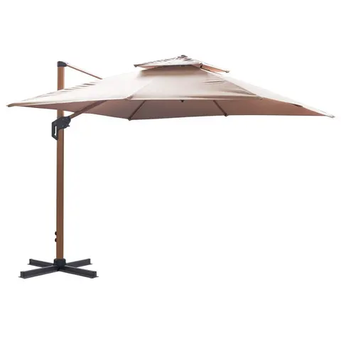 PARASOL OGRODOWY ROMA M NA WYSIĘGNIKU BEŻOWY