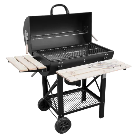 DUŻY GRILL OGRODOWY WĘGLOWY Z POKRYWĄ