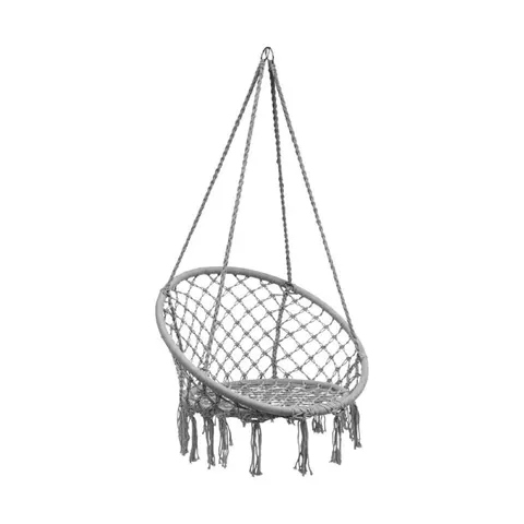 SZARY FOTEL WISZACY BOHO BRASIL HOOP