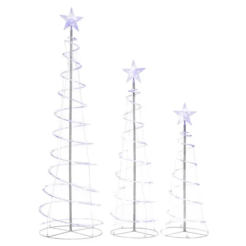 CHOINKA LED ZEWNĘTRZNA SPARK WHITE KOMPLET 3 SZTUKI