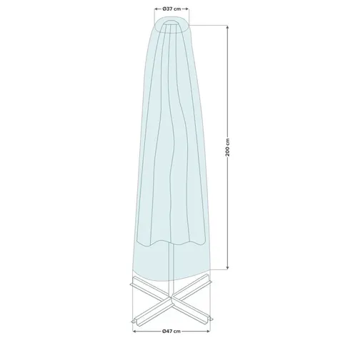 POKROWIEC NA PARASOL OGRODOWY 37/47X200 CM