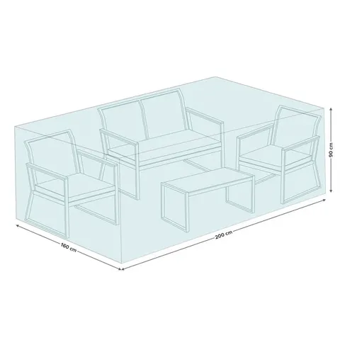 POKROWIEC NA MEBLE OGRODOWE KAWOWE 200X160X90 CM