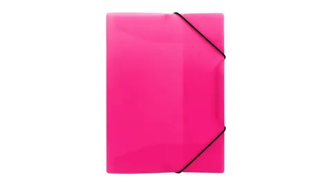 TECZKA Z GUMKA PP A4 NEON ROZ B-FOL FOL