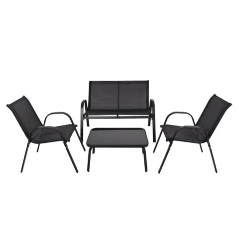 ZESTAW MEBLI OGRODOWYCH KAWOWYCH RIVET KD SOFA + 2 KRZESŁA + STOLIK