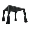 PERGOLA ALUMINIOWA 3X3X2,3 M ZE STALOWYM DACHEM I ZASŁONAMI ANTRACYT