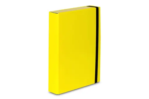 Teczka z gumką A4 BOX 5 cm żółta Caribic, VauPe