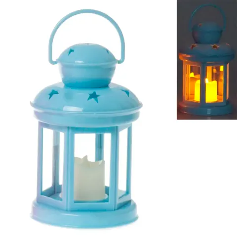 Lampion adwentowy duży na roraty, dla dzieci na roraty -niebieski