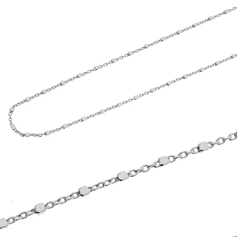 Srebrny łańcuszek Ankier+Kostka o długości 45 cm