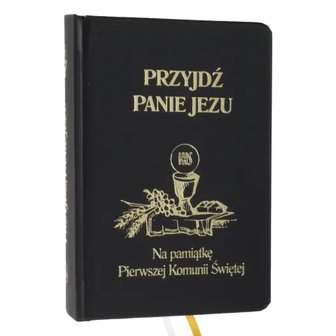Książeczka do Pierwszej Komunii “Przyjdź, Panie Jezu” modlitewnik w czarnym kolorze