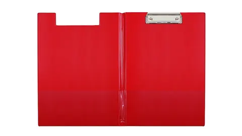 Teczka A4 Clipboard PVC czerwony BIURFOL KH-04-04
