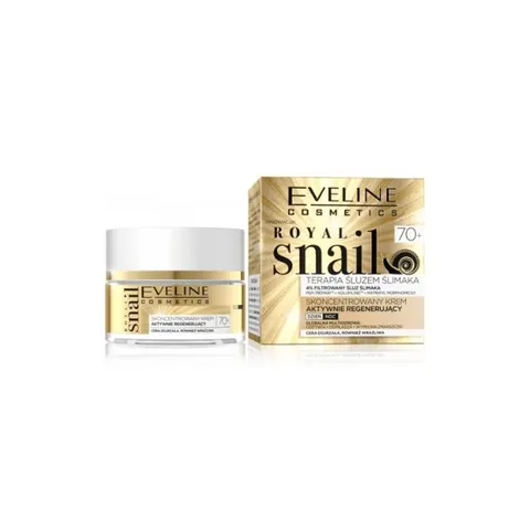 EVELINE ROYAL SNAIL Krem do twarzy 70+, REGENERUJĄCY, 50 ml
