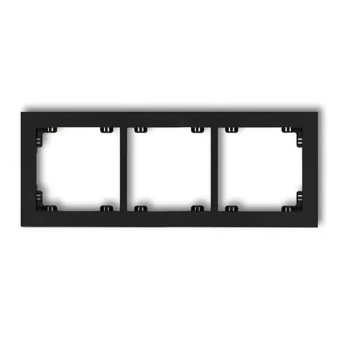 Karlik Deco Ramka potrójna czarny mat - 12DR-3
