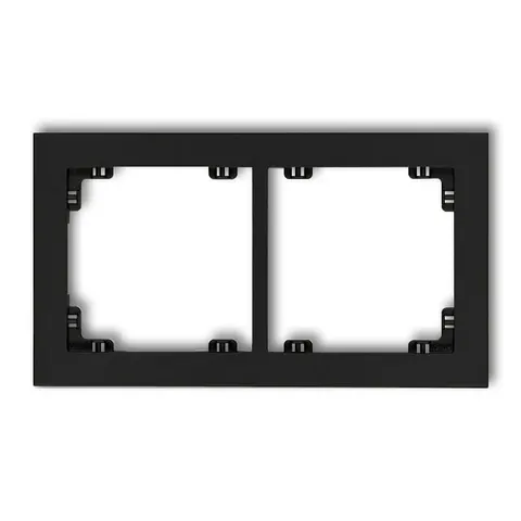 Karlik Deco Ramka podwójna czarny mat - 12DR-2