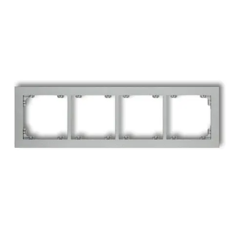 Karlik Deco Ramka poczwórna srebny metalik - 7DR-4