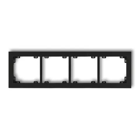 Karlik Deco Ramka poczwórna czarny mat - 12DR-4