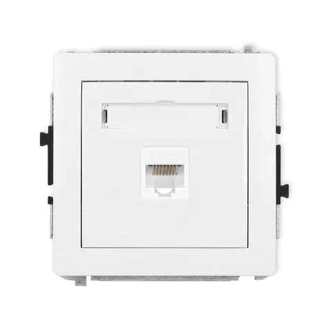 Karlik Deco Gniazdo komputerowe pojedyncze RJ45, kat. 5e, 8-stykowe białe - DGK-1