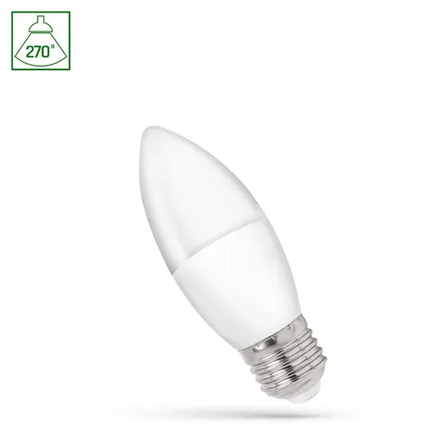 Żarówka LED świecowa E27 1W ciepła biała (ww) - WOJ+14454