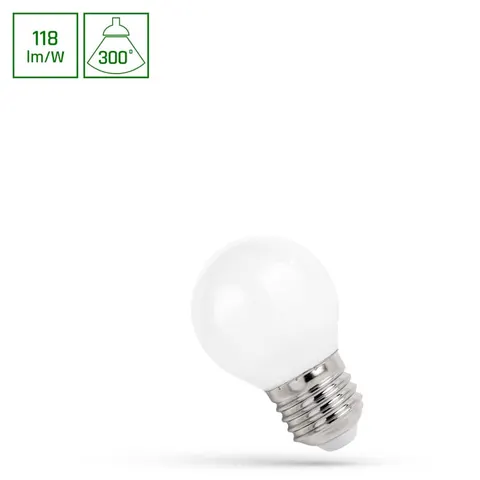Żarówka LED Kulka E27 6W COG ciepła biała (ww) milky - WOJ+14399