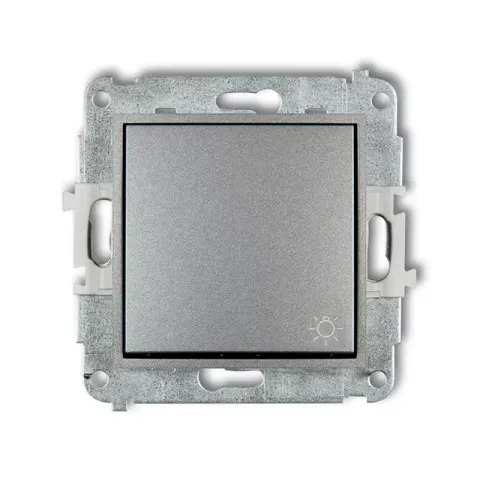 Karlik MINI Łącznik przycisk światło srebrny metalik - 7MWP-5