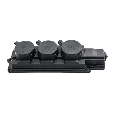 Listwa gumowa 3 gniazda czarna IP44 - Pawbol D.3159/3