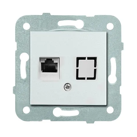 Panasonic Novella Gniazdo komputerowe pojedyncze RJ45 kat 5e srebrny - 92105032M