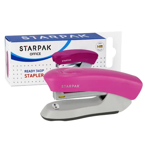Zszywacz 12k 10 różowy STARPAK 521069