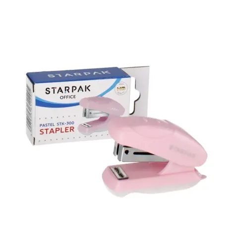 Zszywacz mini 20k 24/6 26/6 pastelowy różowy STARPAK 519779