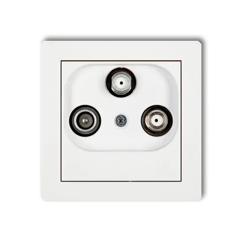 Karlik Deco Gniazdo antenowe 2xSAT + TV białe - DGSN