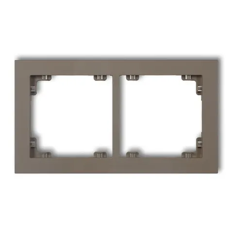 Karlik Deco Ramka podwójna czekoladowy - 49DR-2