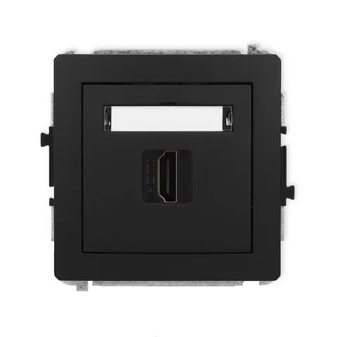 Karlik Deco Gniazdo HDMI pojedyncze czarny mat - 12HDMI-3