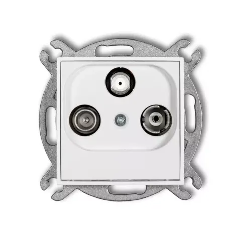 Karlik MINI Gniazdo RTV-SAT końcowe biały mat - 25MGS