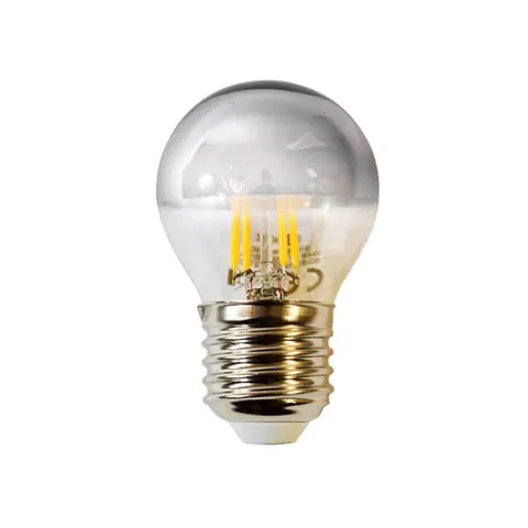Żarówka LED filament E27 G45 4W srebrna