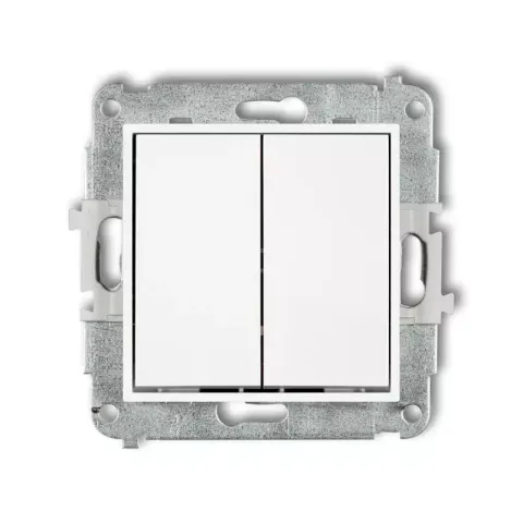 Karlik MINI Łącznik zwierny podwójny biały mat - 25MWP-44.1