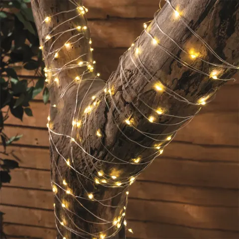 Milagro girlanda ogrodowa solarna MICRO LED 15m 150 LED czarna IP44 EKO0624