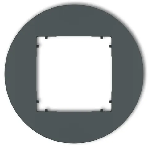 Karlik MINI Ramka pojedyncza okrągła grafit mat – 28MRTO-1