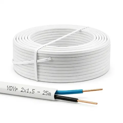 Przewód YDYp 2x1,5 450/750V - krążek 25 m