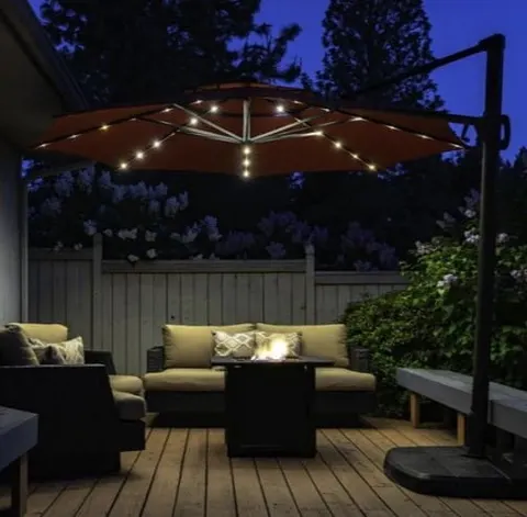 Lampki solarne pod parasol ogrodowy - EKO0443
