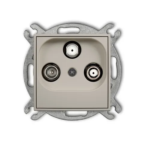 Karlik MINI Gniazdo TV-2xSAT taupe beżowy – 60MGSN
