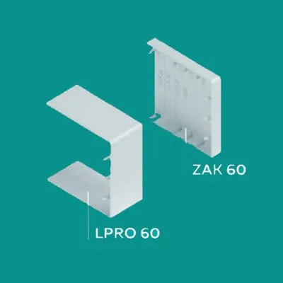 Łącznik prosty LPRO 60 (30/60, 40/60, 60/60) biały - 111429