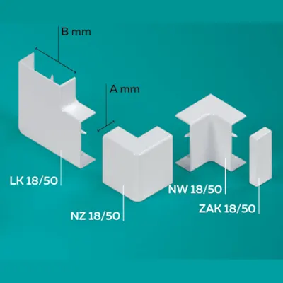 Łącznik kątowy LK 18/50 biały – 111373
