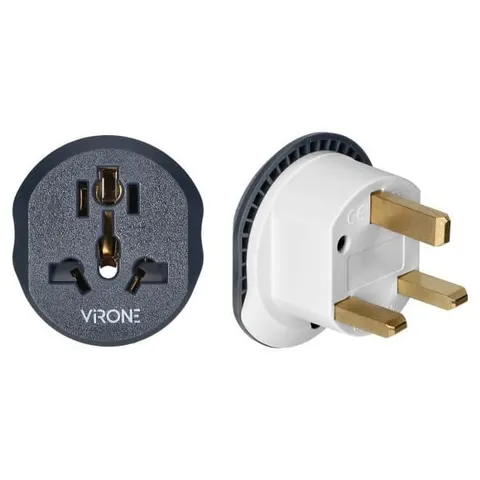 Adapter podróżny UK 250V 13A szary wtyczka brytyjska (typ G)
