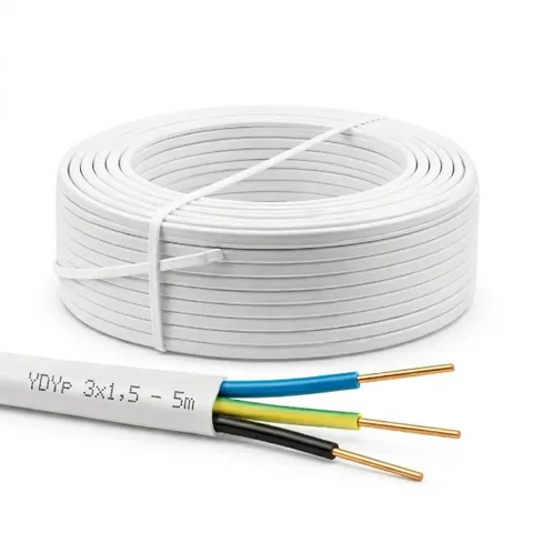 Przewód YDYp 3x1,5 450/750V - krążek 5 mb