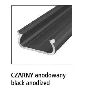 Profil do taśmy LED 2,02m czarny anodowany natynkowy - LPCA12