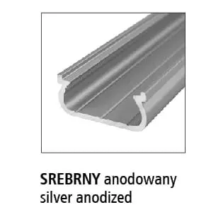 Profil do taśmy LED 1,00m srebrny anodowany natynkowy - LPSA11