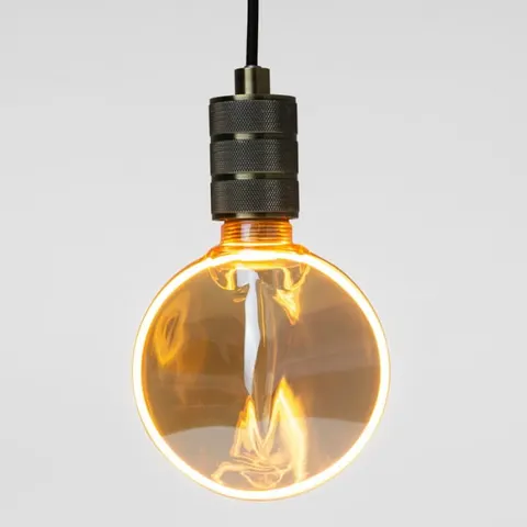 Żarówka LED bursztyn E27 4W fi 130 ciepła biała 1800K - SZ61041